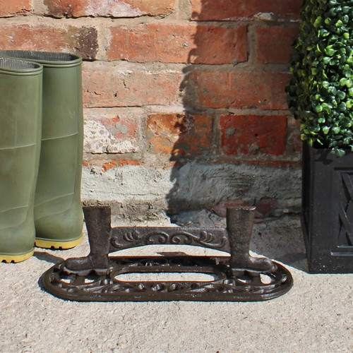 Boot scraper cast iron rustic - iron,