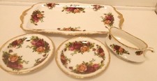 Royal Albert Old Country Roses Trinket Plate 17x30cm 2 Pin Dishes D12cm Pot 