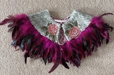 Handmade Feather Capelet /