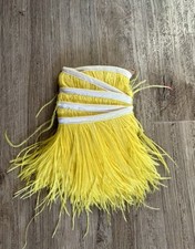 Ostrich feather Trim boa vintage burlesque showgirl Yellow 50cm