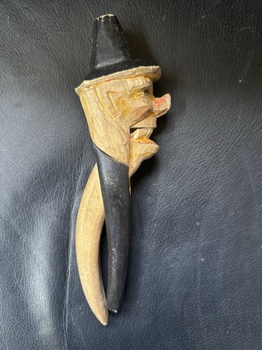 Vintage hand carved wooden - carved,
