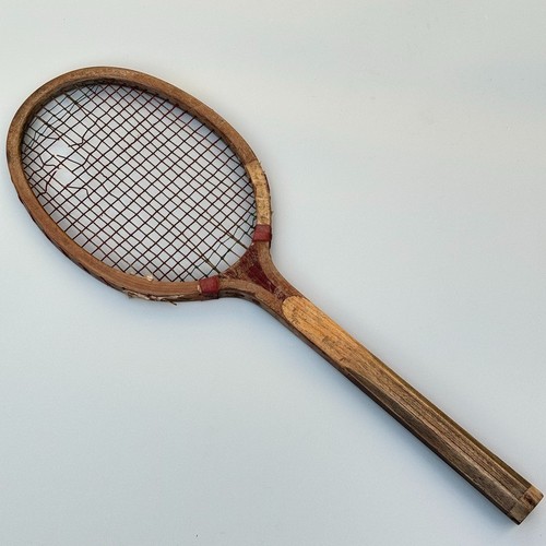 Antique tennis racket wooden - racket,