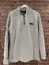 Weird Fish White Macaroni Jumper Mens Size Large  1/4 Zip