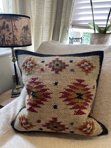 Handwoven wool jute cotton - jute,