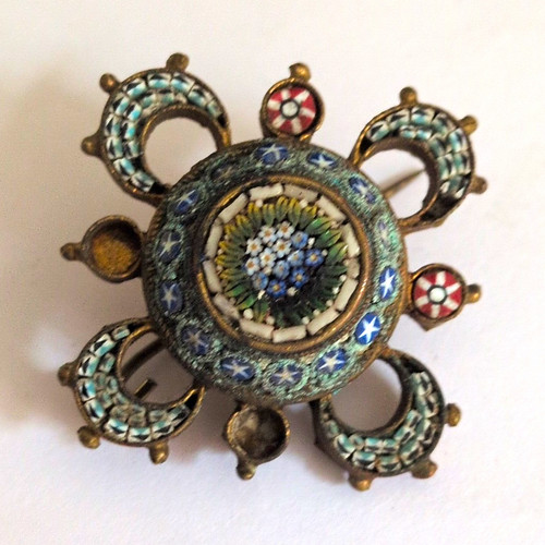 Antique italian micro mosaic - micro,