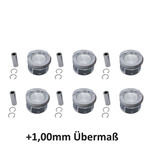 Piston set 00mm oversize - piston, +1.00mm