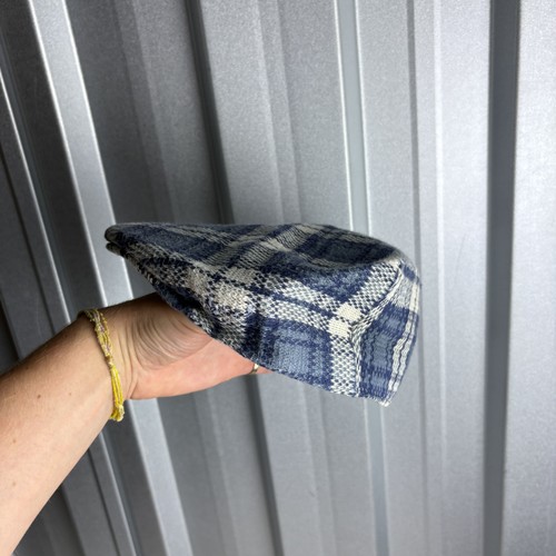 Kangol blue check 90s flat - blue,