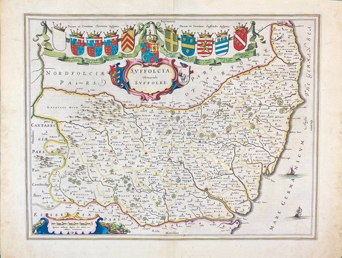 Suffolk joan blaeu - suffolk, map