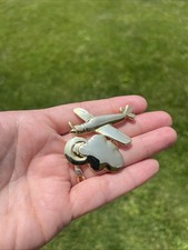 Aviation Airplane Cloud Brooch