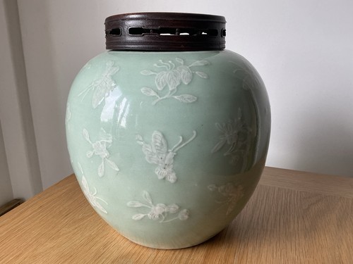 Chinese celadon glazed ginger - glazed,