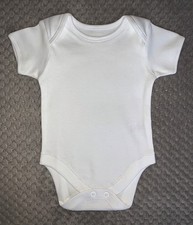 3 x Plain White Baby Grows by