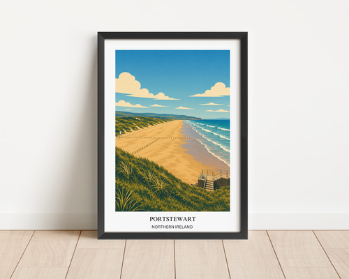 Portstewart strand print - strand,