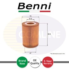 Oil Filter Benni Fits Vauxhall