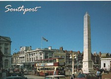 Pre-owned John Hinde Postcard - Southport Merseyside, MerseyBus, War Memorial