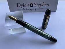 Pelikan 120 Vintage black and green fountain pen 14C gold fine nib