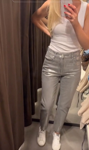 Zara woman metallic slim - zara,