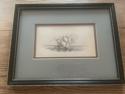 Antique black and white print - black,