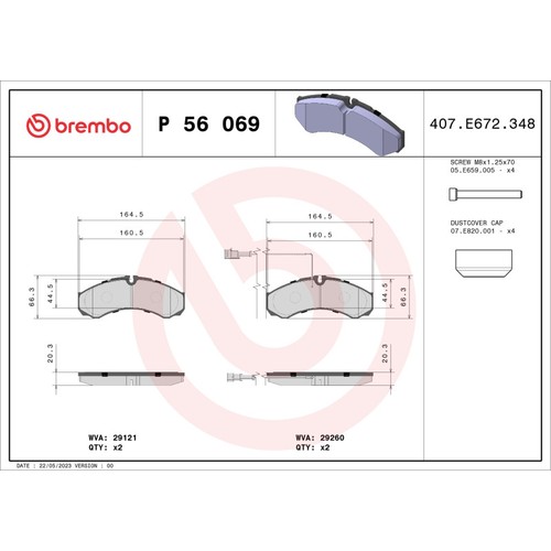 Brembo 069 brake pads set - brembo, p