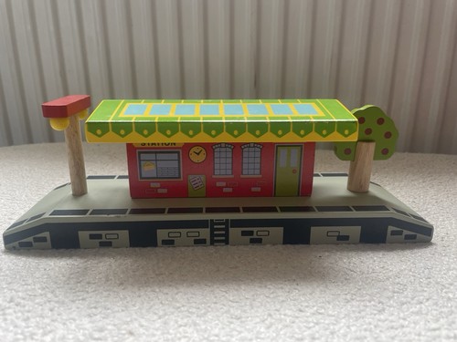 Bigjigs wooden train station - bigjigs,
