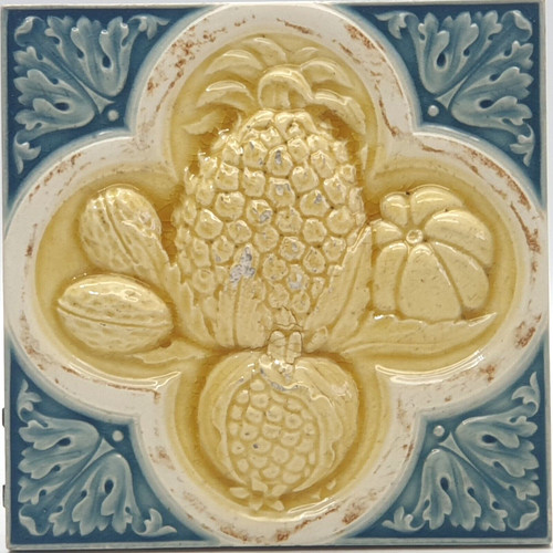 Antique fireplace tile high - fireplace,