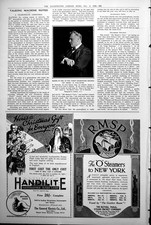 Old Print M Chaliapine Russian Basso Maker Finest Gramophone Record 1922 20th