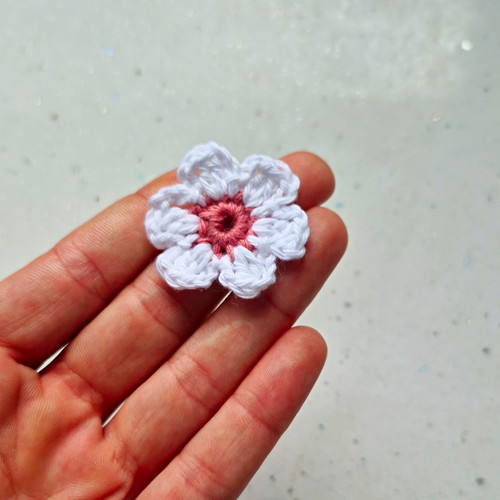 Set crochet white pink - &,