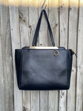 Carpisa Black Leather Tote Bag