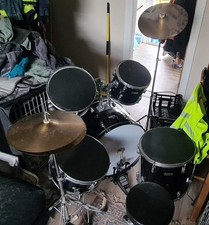 Boston Full Drum Set 5 Drums, 2 Cymbals, Stool