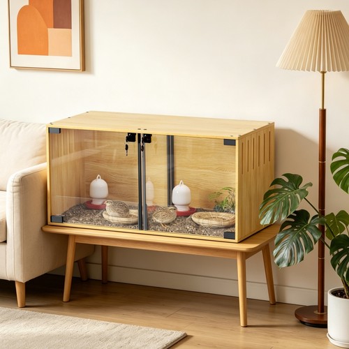 Large wooden hamster cage - wooden,