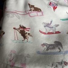 Ladies Joules  Dressing Gown Cream With Dogs Size small