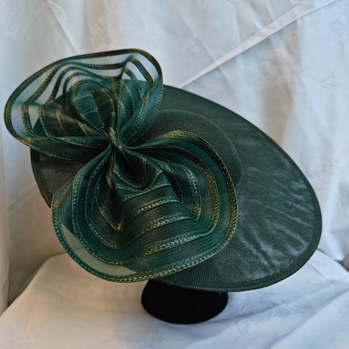 Dark green bow wide - green,