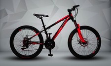24-Inch RED Mountain Bicycle Disc Breaks Front Suspension