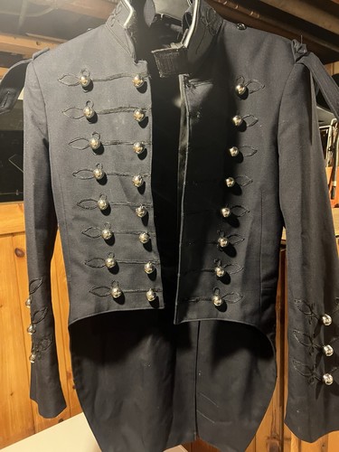 Vintage black military hussar - military,