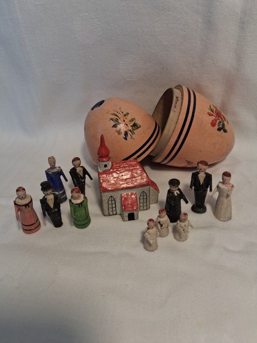 Antique wooden miniature folk - antique,