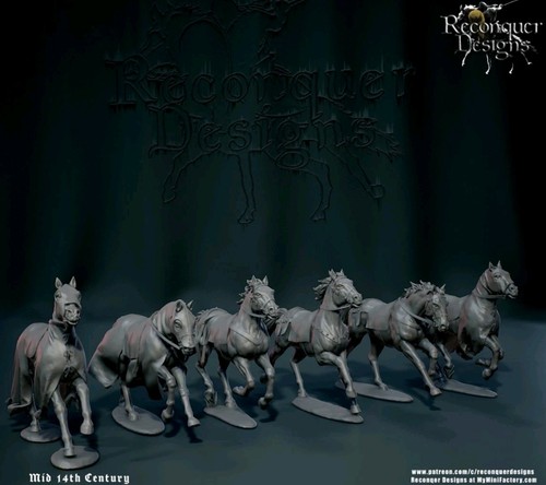 54mm medieval set galloping - 54mm,
