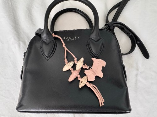 Radley black leather handbag - radley,