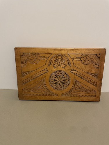 Carved wood wall plaque - carved,