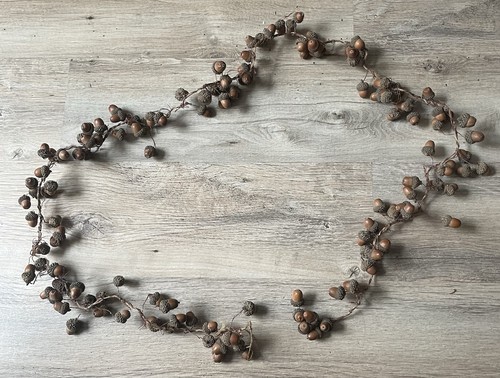 Natural acorn garland real - 2m,