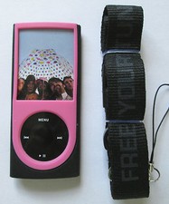 2 colour Silicone Case for iPod Nano 4th Gen-Black/Pink.Jumpsuit-Gear4 PG601PNK