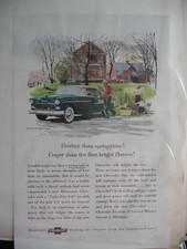 Advert -0248 - Motoring - Chevrolet Bel Air Sports Coupe - Nat Geographic - 1955