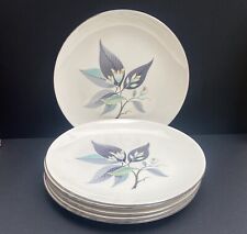 Six vintage 1950’s Homer Laughlin Rhythm Lotus Hai 10 inch dinner plates
