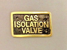 Narrow boat Brass Gas label, canal boat, cruiser, river,