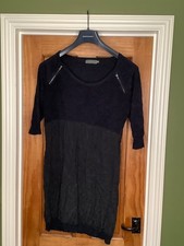 black knitted jumper dress