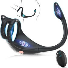Penis cock ring anal vibrator - cock,
