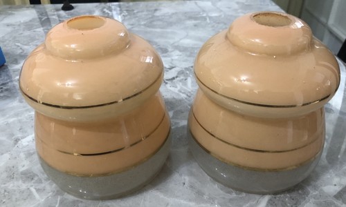 Vintage glass lamp shades - lamp,