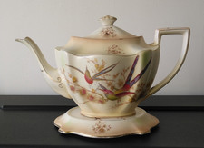 A Vintage Crown Ducal Blush Ware Teapot (Pattern A1168) With Lid & Stand