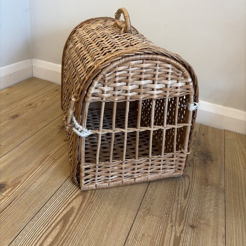 Vintage wicker basket pet - basket,