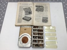 RARE VINTAGE HARDY TEST (MONTAGU) DRY FLY FISHING BOX . 113 tied flies excellent