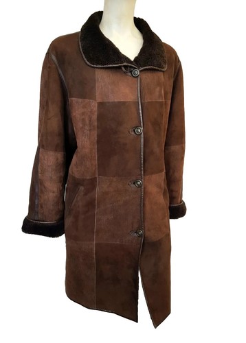 Real sheepskin shearling coat - shearling,