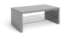 Sleigh Coffee Table Gloss Grey Modern and Stylish Living Room Furniture